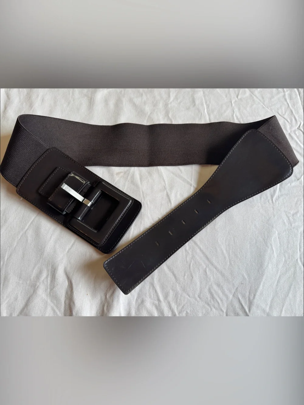 New York & Company Wide Stretch Waist Belt - Brown